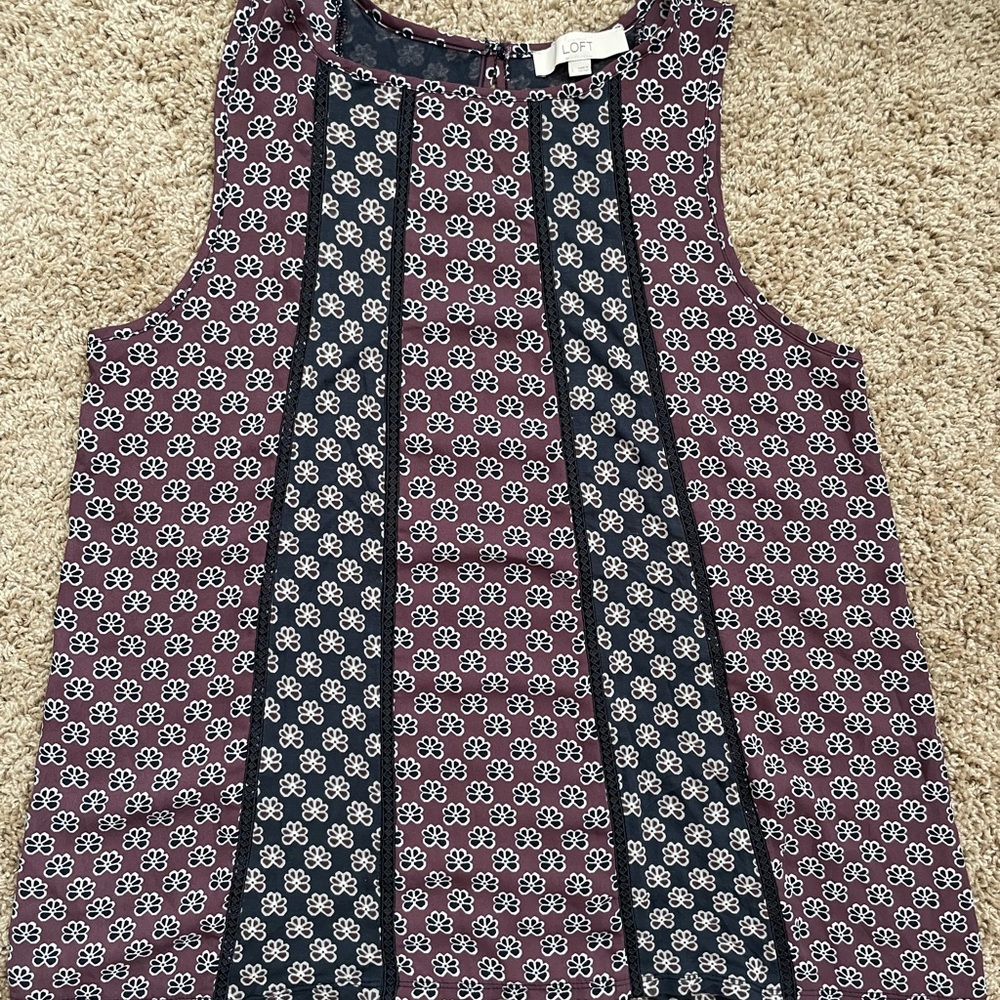 Loft tank purple and gray